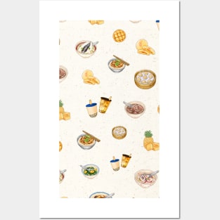 Taiwanese Food Pattern❤️ Posters and Art